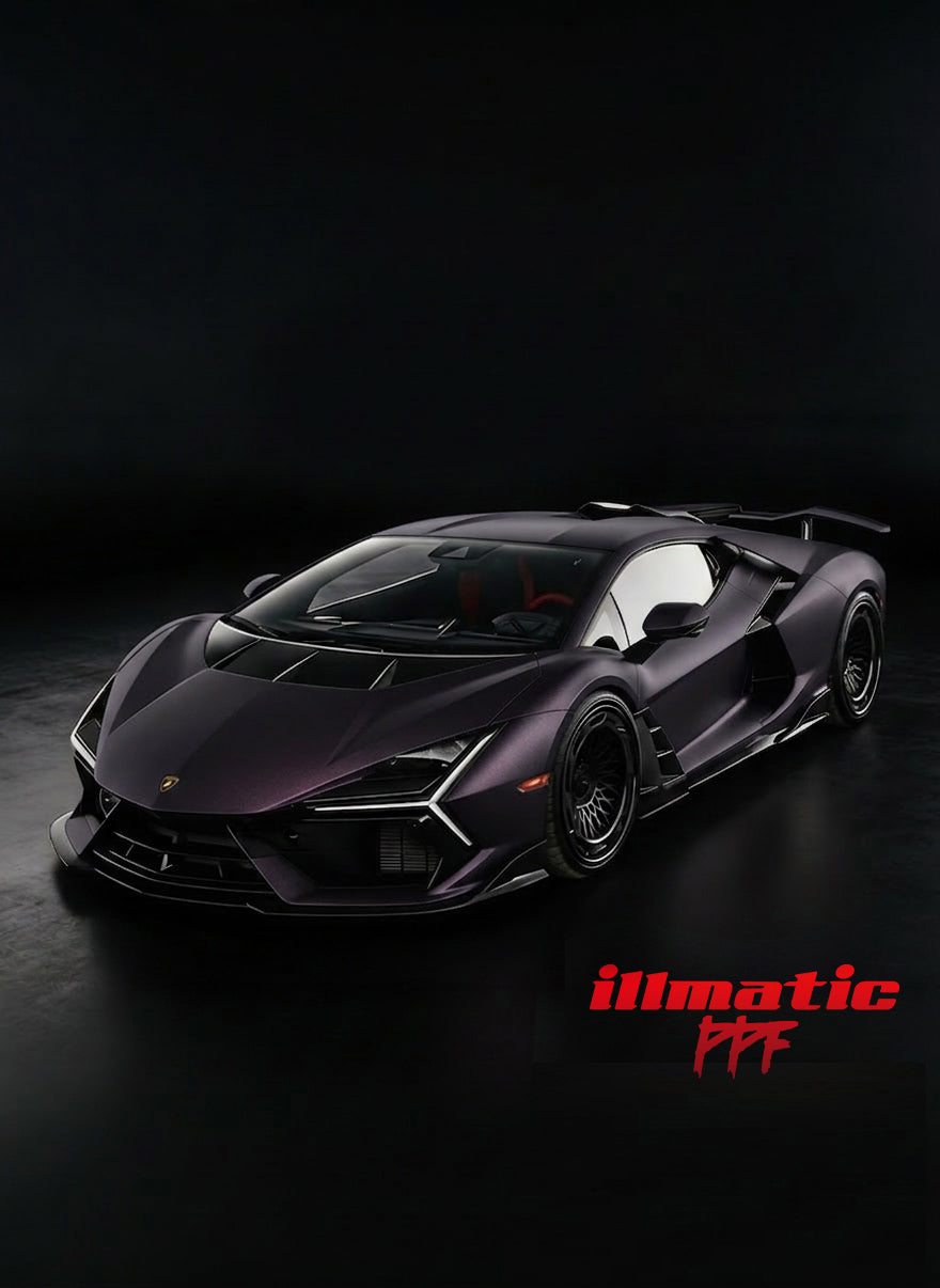 Matte Metallic Black Phantom Purple PPF